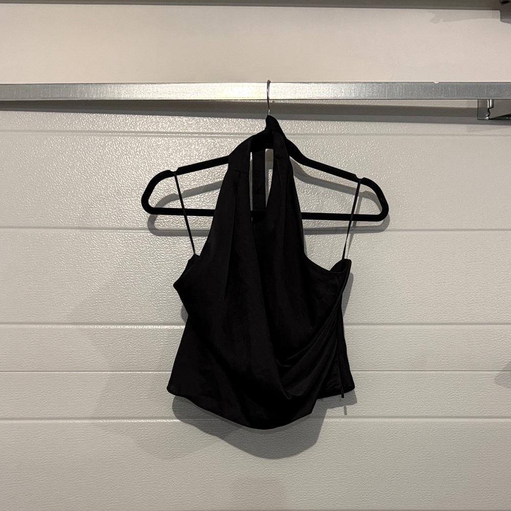 Wilfred Elegant Black Halter Top